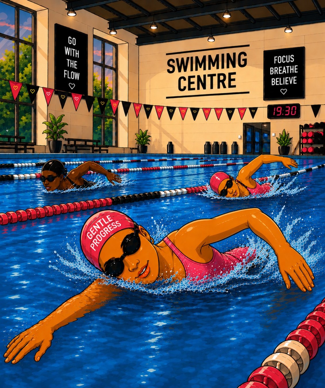 Swimmers at Willow Swimming Centre